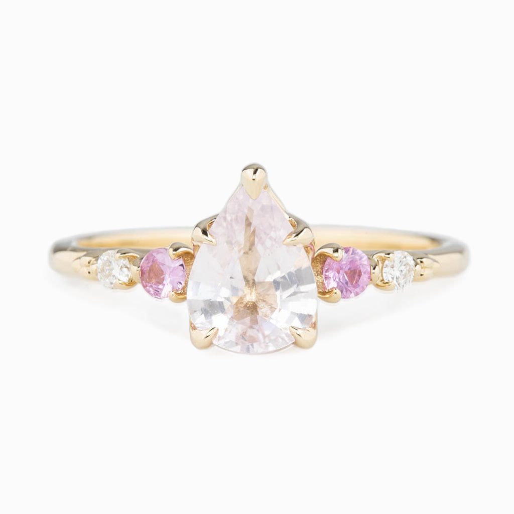 Estel Fleur Ring, 1.18ct Pink Madagascar Sapphire