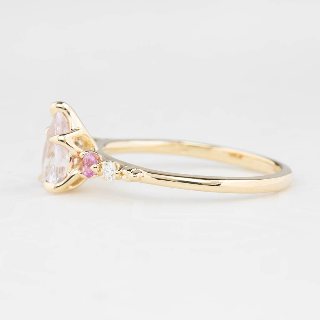 Estel Fleur Ring, 1.18ct Pink Madagascar Sapphire