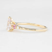 Estel Fleur Ring, 1.18ct Pink Madagascar Sapphire
