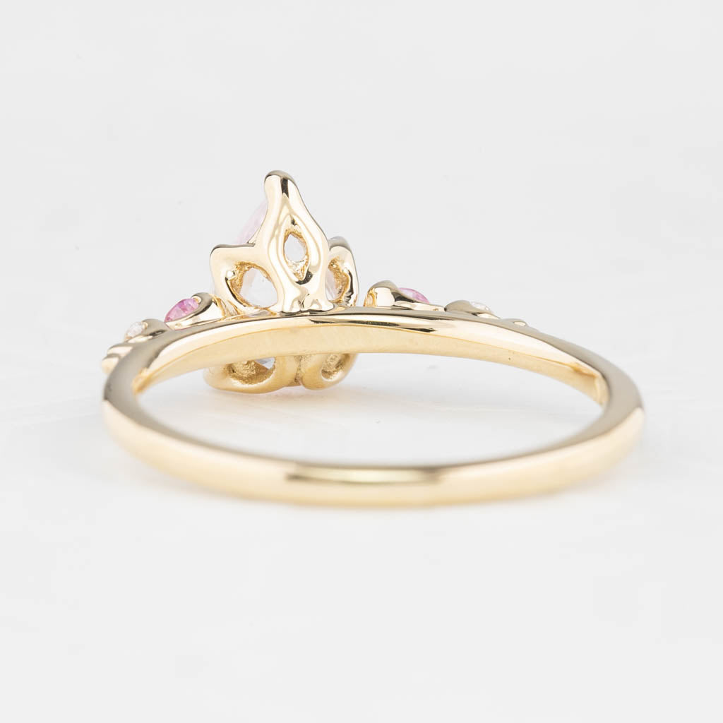 Estel Fleur Ring, 1.18ct Pink Madagascar Sapphire