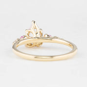 Estel Fleur Ring, 1.18ct Pink Madagascar Sapphire