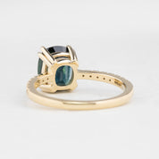 Sabrina Grand Ring, 3.39ct Teal Queensland Sapphire