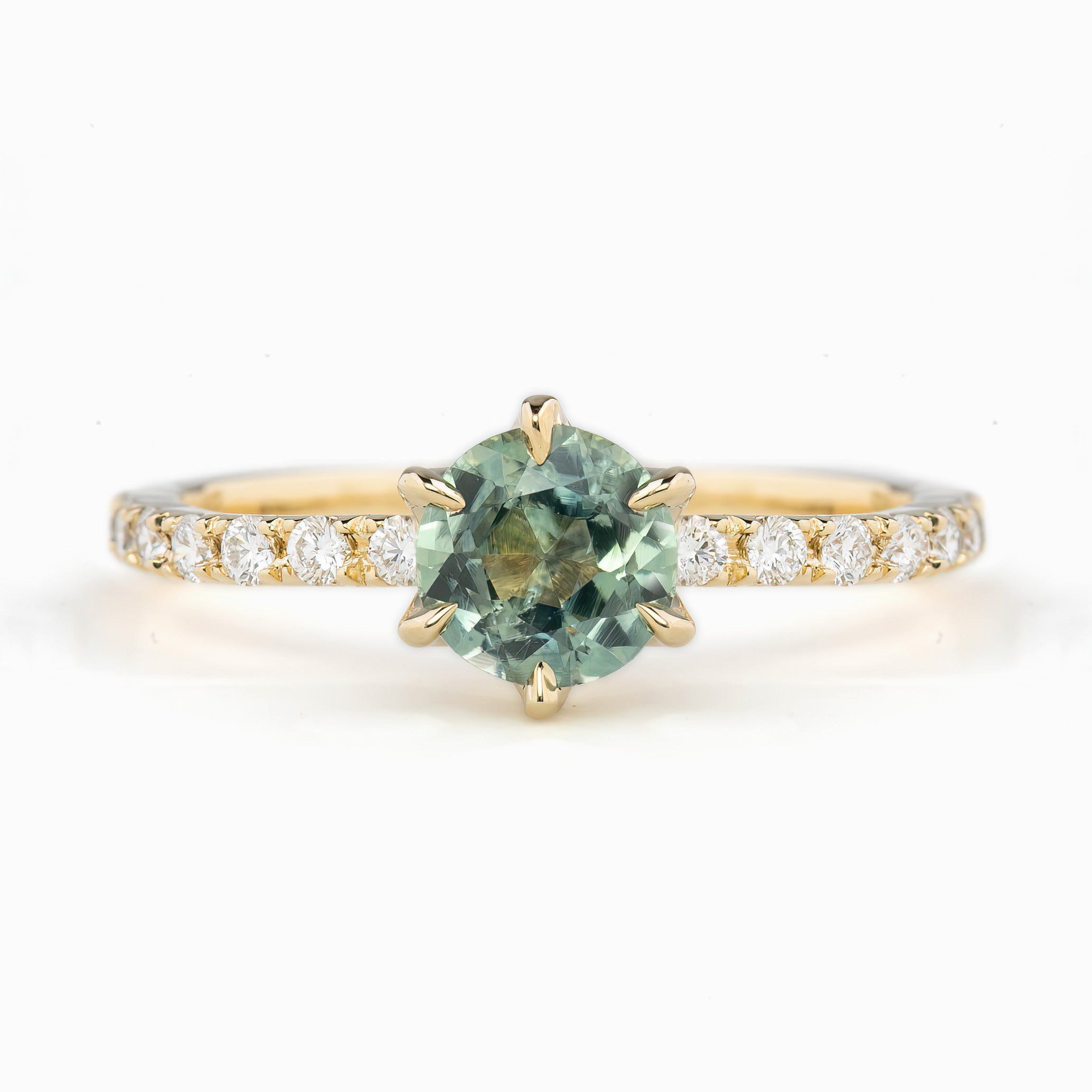 Maria Luxe Ring, 0.91ct Montana Sapphire