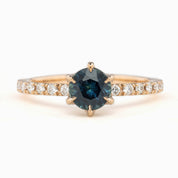 Maria Luxe Ring, 1.01ct Montana Sapphire