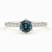 Maria Luxe Ring, 0.98ct Montana Sapphire
