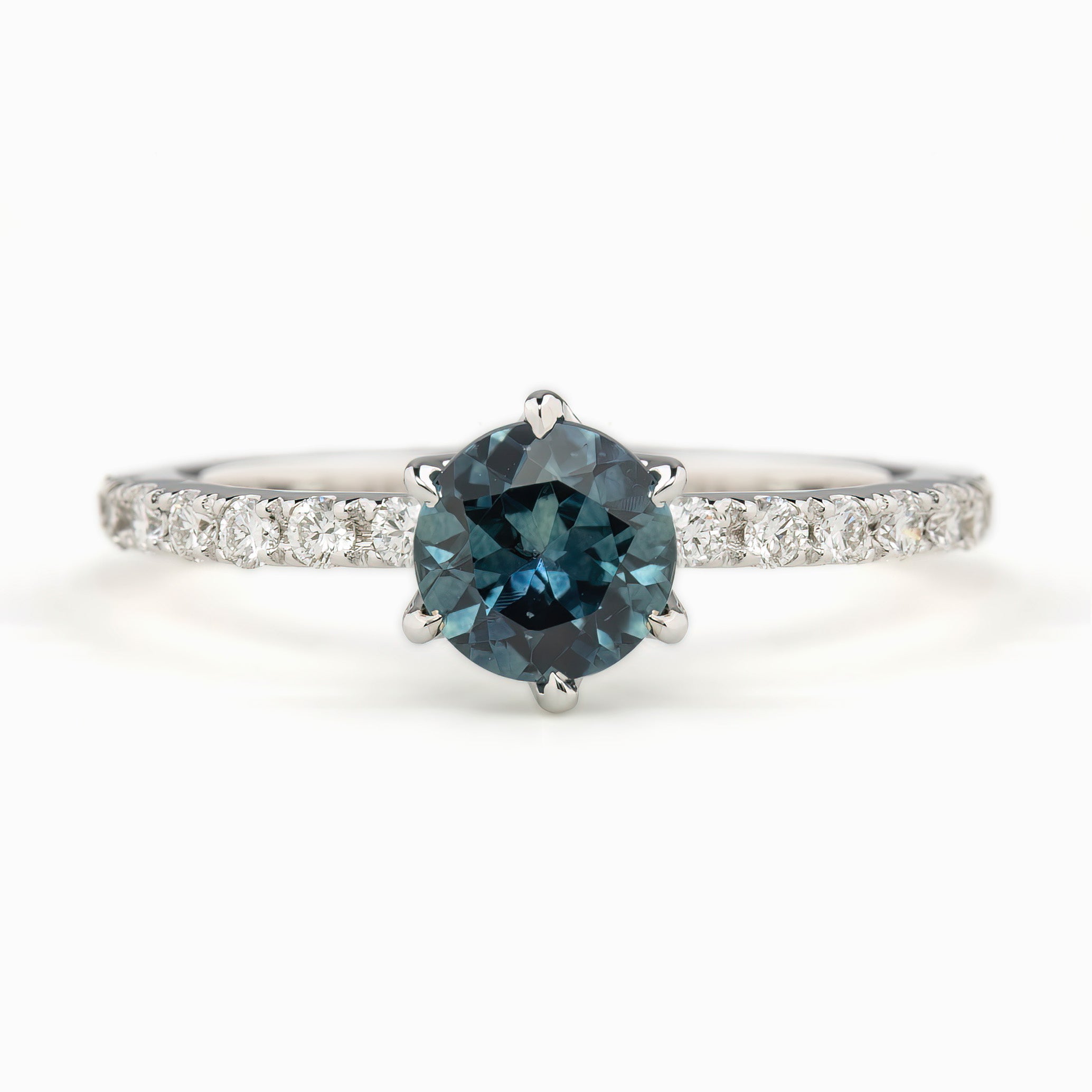 Maria Luxe Ring, 0.98ct Montana Sapphire