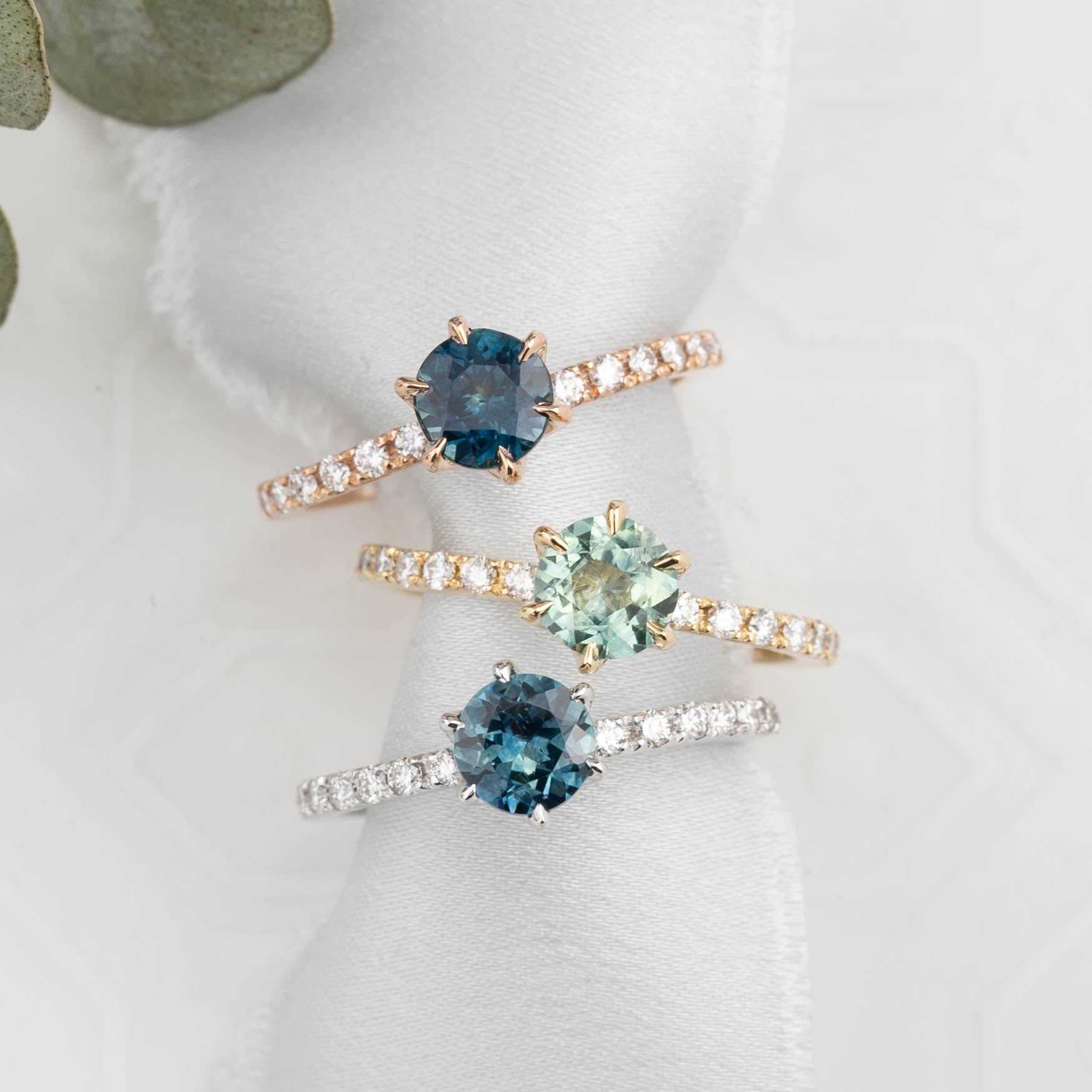 Maria Luxe Ring, 0.98ct Montana Sapphire