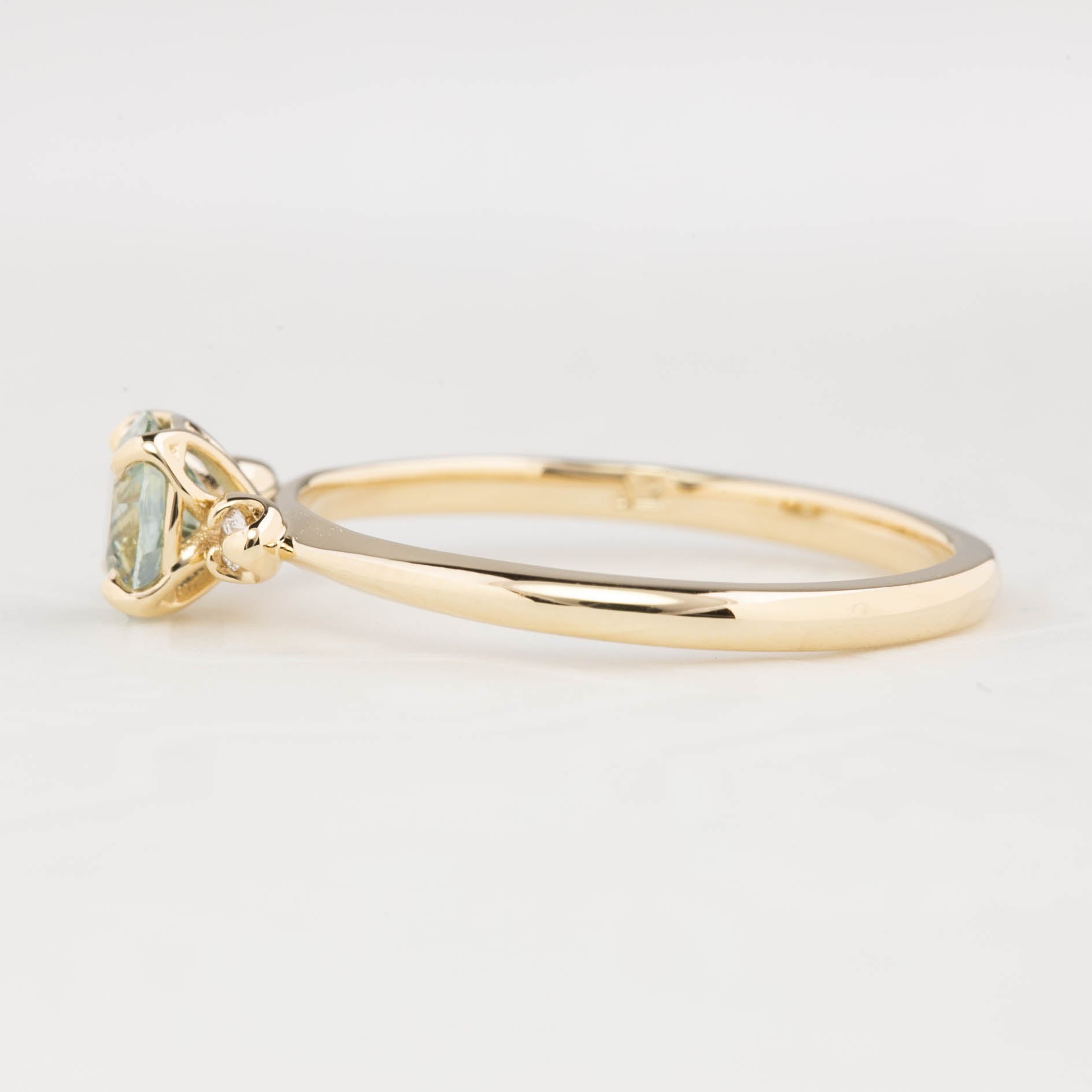 Sofia Ring, 0.83ct Light Blue Montana Sapphire