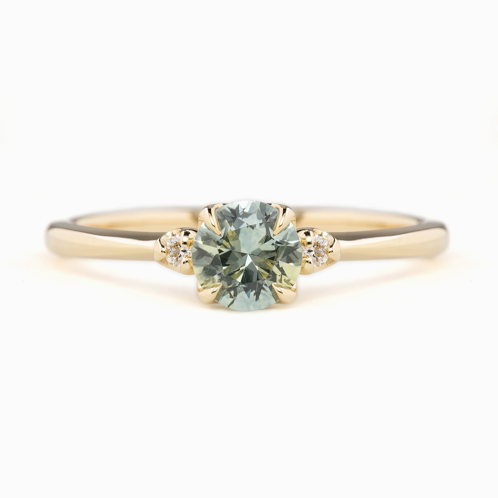 Sofia Ring, 0.83ct Light Blue Montana Sapphire