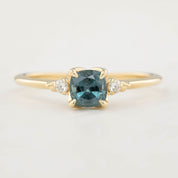 【即日配送】エステルリング ・0.75ct・モンタナ産ブルーグリーンサファイア・K14YG