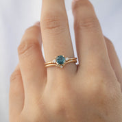 【即日配送】エステルリング ・0.75ct・モンタナ産ブルーグリーンサファイア・K14YG