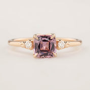 Estel Ring - 1.13ct Cushion Cut Fuchsia Pink Spinel, 14k Rose Gold (One of a kind)