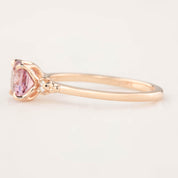 Estel Ring - 1.13ct Cushion Cut Fuchsia Pink Spinel, 14k Rose Gold (One of a kind)