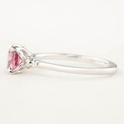 Estel Ring 1.08ct Cushion Cut Pink Spinel, 14k White Gold (One of a kind)