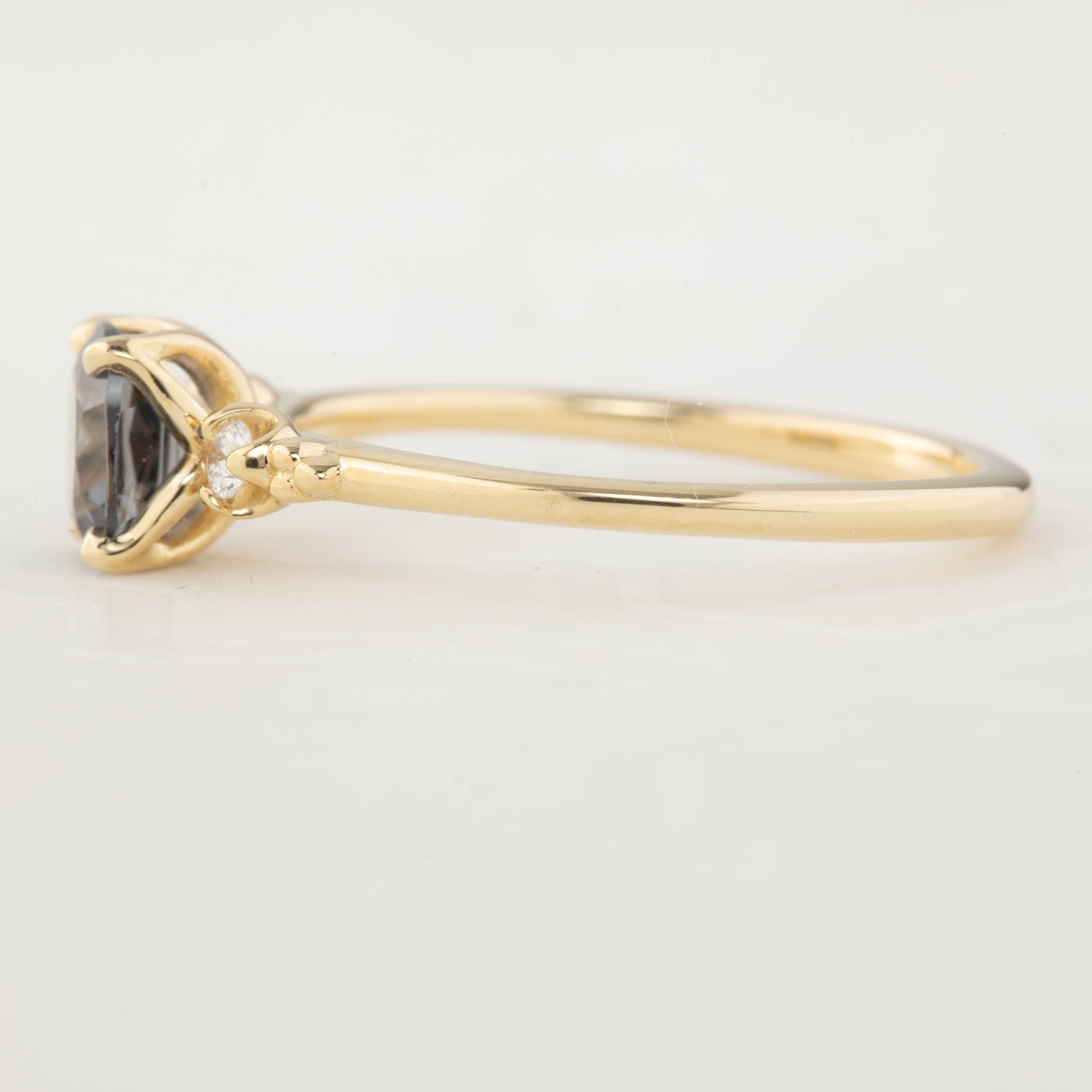 Estel Ring - 1.11ct Cushion Cut Gray Spinel (One of a kind)