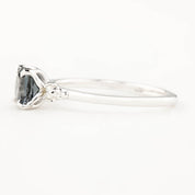 Estel Ring, 1.02ct Cushion Cut Grey Blue Spinel