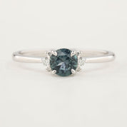 St, check out the Lena Ring, a unique piece with a 0.65ct blue-green Montana Sapphire set in shimmering 14k white gold!