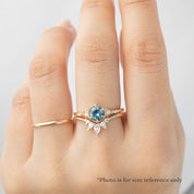 Agatha Ring, 0.75ct Blue Montana Sapphire