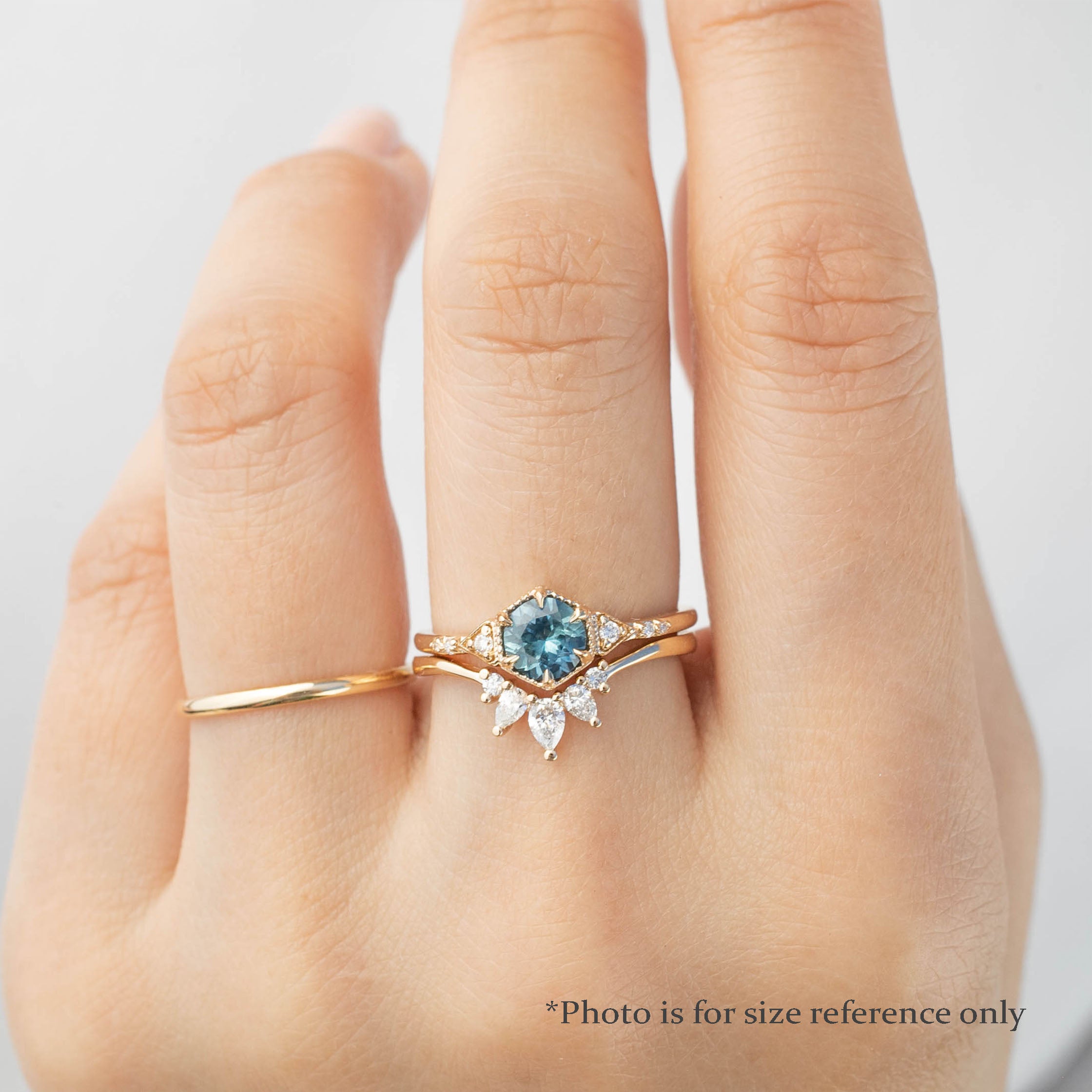 Agatha Ring, 0.75ct Blue Montana Sapphire