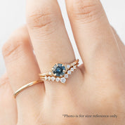 Agatha Ring, 0.75ct Blue Montana Sapphire