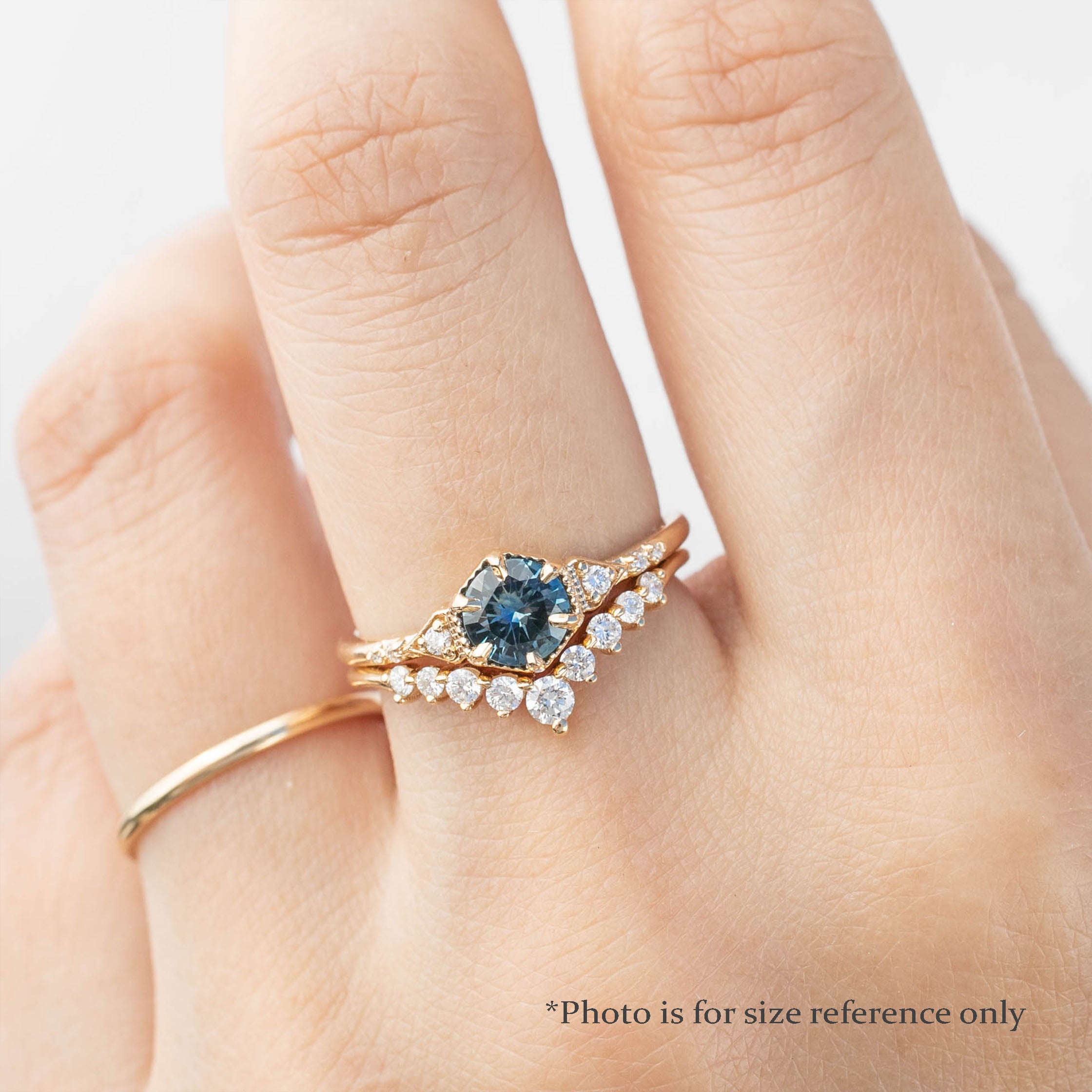 Agatha Ring, 0.75ct Blue Montana Sapphire