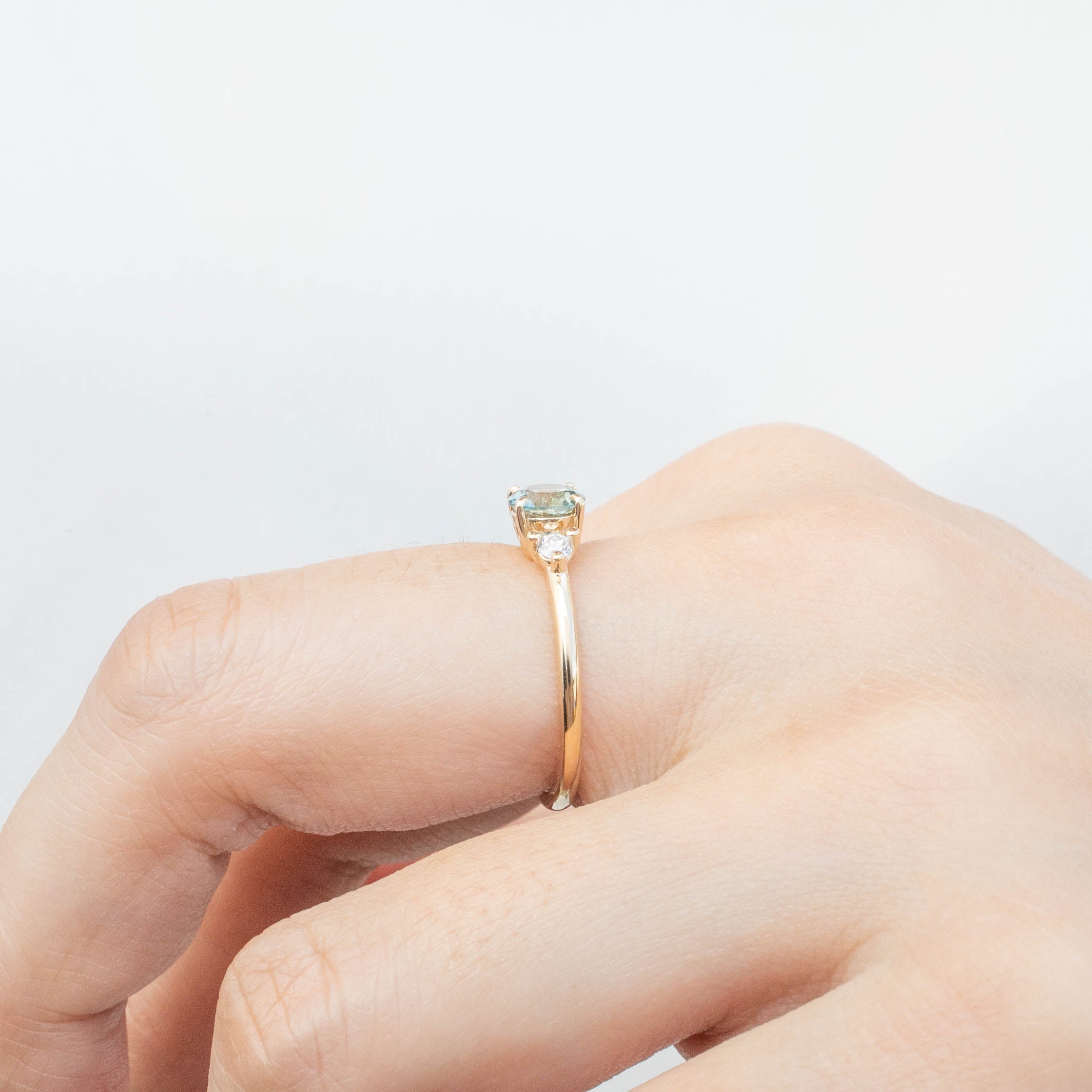 Emilie Ring 0.80ct Light Blue Montana Sapphire (One of a kind)