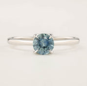 Sara Ring - 0.94ct Light Blue Montana Sapphire, 14k White Gold (One of a kind)