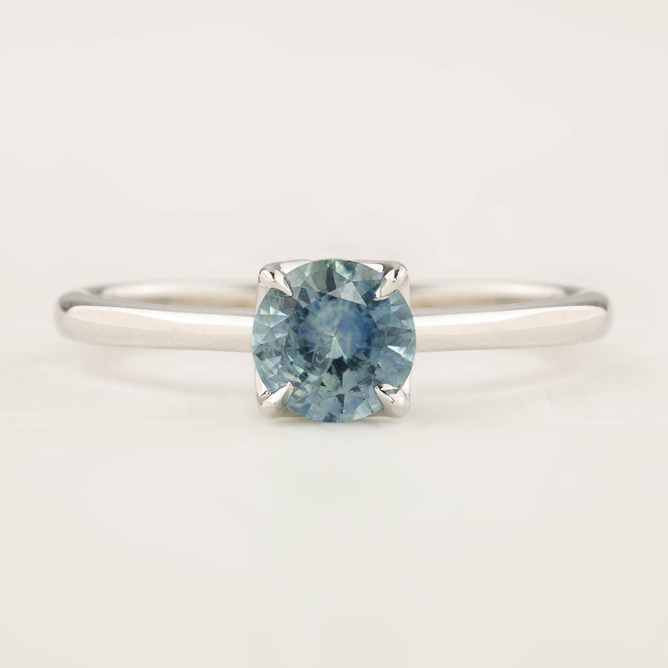 Sara Ring - 0.94ct Light Blue Montana Sapphire, 14k White Gold (One of a kind)