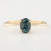 Nina Ring - 1.09ct Blue Green Montana Sapphire (One of a kind)