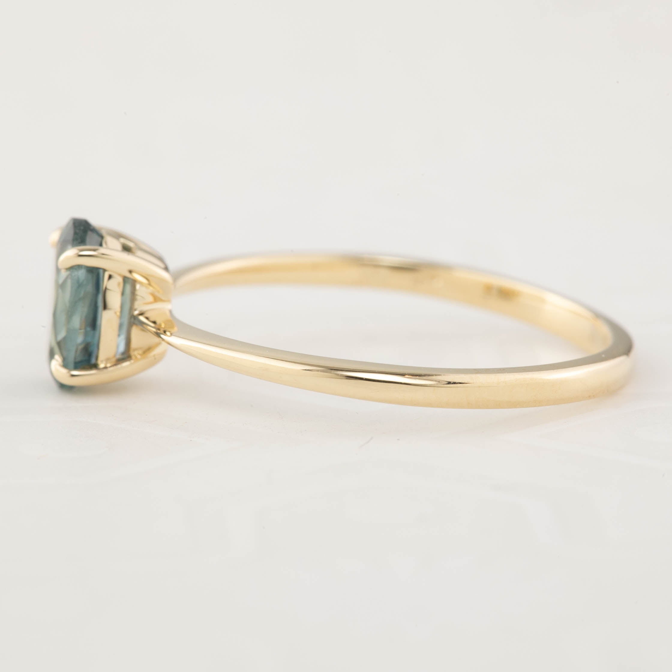 Nina Ring - 1.09ct Blue Green Montana Sapphire (One of a kind)