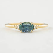 Estel Ring - 0.85ct Blue Green Montana Sapphire (One of a kind)