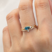 Estel Ring - 0.85ct Blue Green Montana Sapphire (One of a kind)