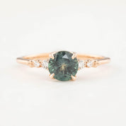 エステルラクスリング　グリーンモンタナサファイア　1.15ct　14Kローズゴールド
