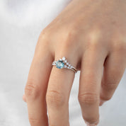 エステルリング　ブルーモンタナサファイア　0.95ct　14Kホワイトゴールド