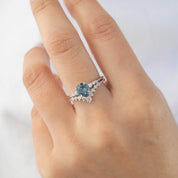 エステルリング　ブルーモンタナサファイア　0.95ct　14Kホワイトゴールド
