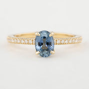 Maria Ring, 1.17ct Montana Sapphire, oval shape gemstone