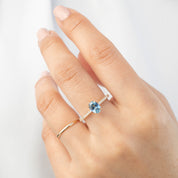 Maria Ring, 1.17ct Montana Sapphire, oval shape gemstone