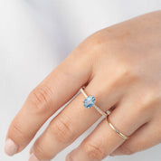 Maria Ring, 1.17ct Montana Sapphire, oval shape gemstone