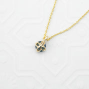 Alice Necklace 5mm Montana Sapphire (One of a kind)