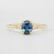 Estel Ring - 0.96ct Blue Green Montana Sapphire (One of a kind)