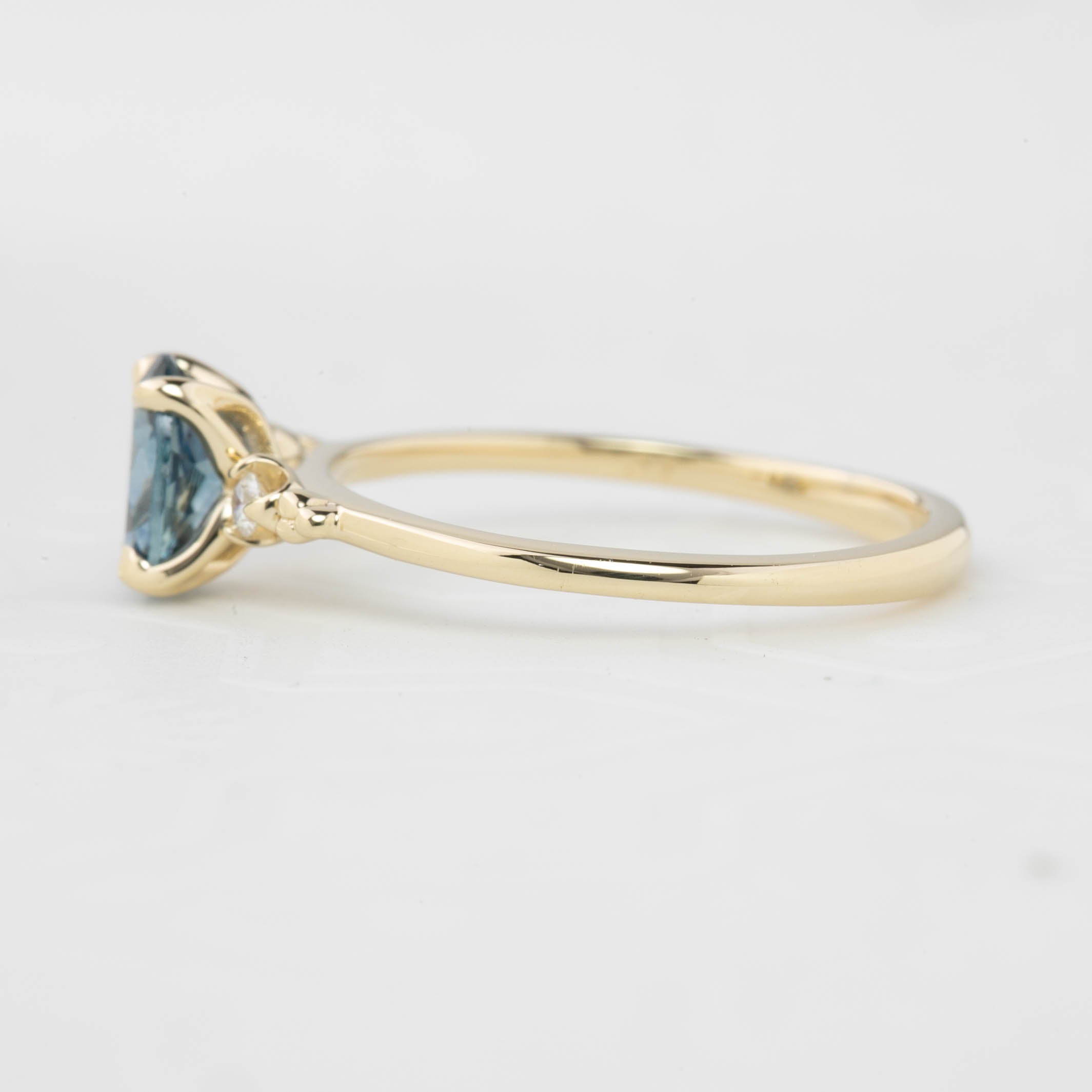 Estel Ring - 0.96ct Blue Green Montana Sapphire (One of a kind)