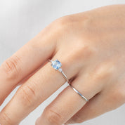 【一点物】エステルリング ・0.91ct・加熱モンタナ産ブルーサファイア・K14WG