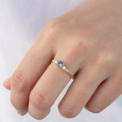 Estel Fleur Ring, 0.60ct Montana Sapphire