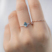 エミリーリング　ブルーモンタナサファイア　0.80ct　14Kローズゴールド