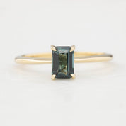 Jane Ring - 1.08ct Emerald Cut Parti Teal Blue Green Australian Sapphire (One of a kind)