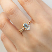 Celeste Ring - 0.85ct Light Blue Green Unheated Sapphire (One of a kind)
