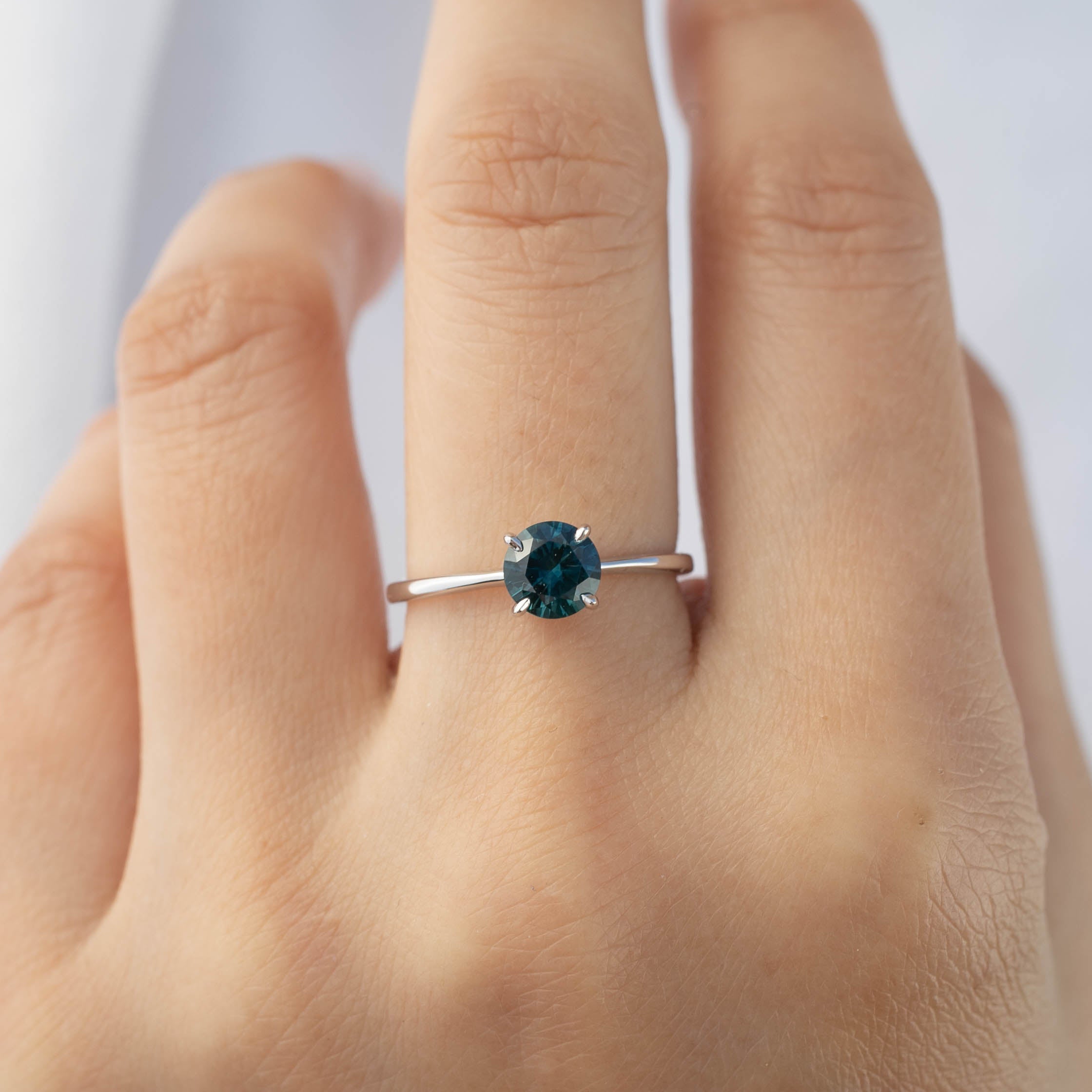 Nina Ring, 0.91ct Montana Sapphire