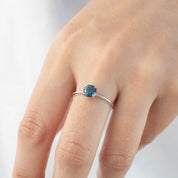 Nina Ring, 0.91ct Montana Sapphire