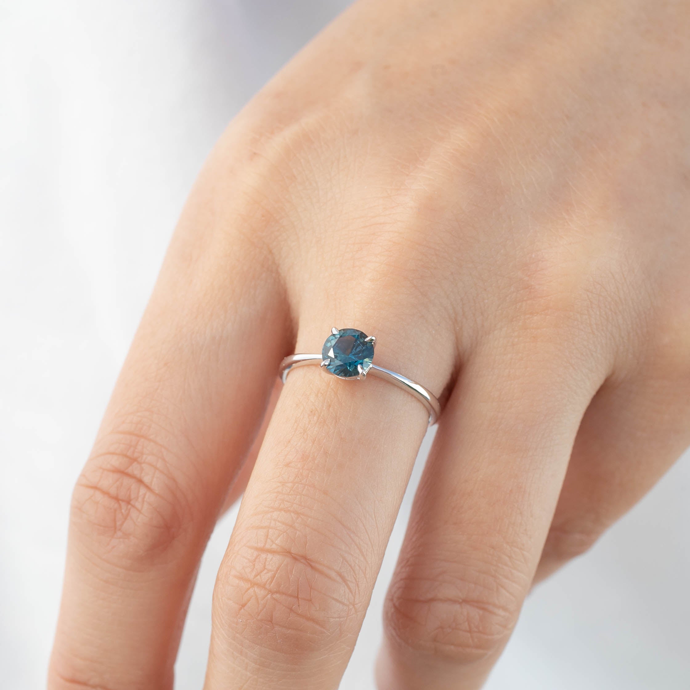 Nina Ring, 0.91ct Montana Sapphire