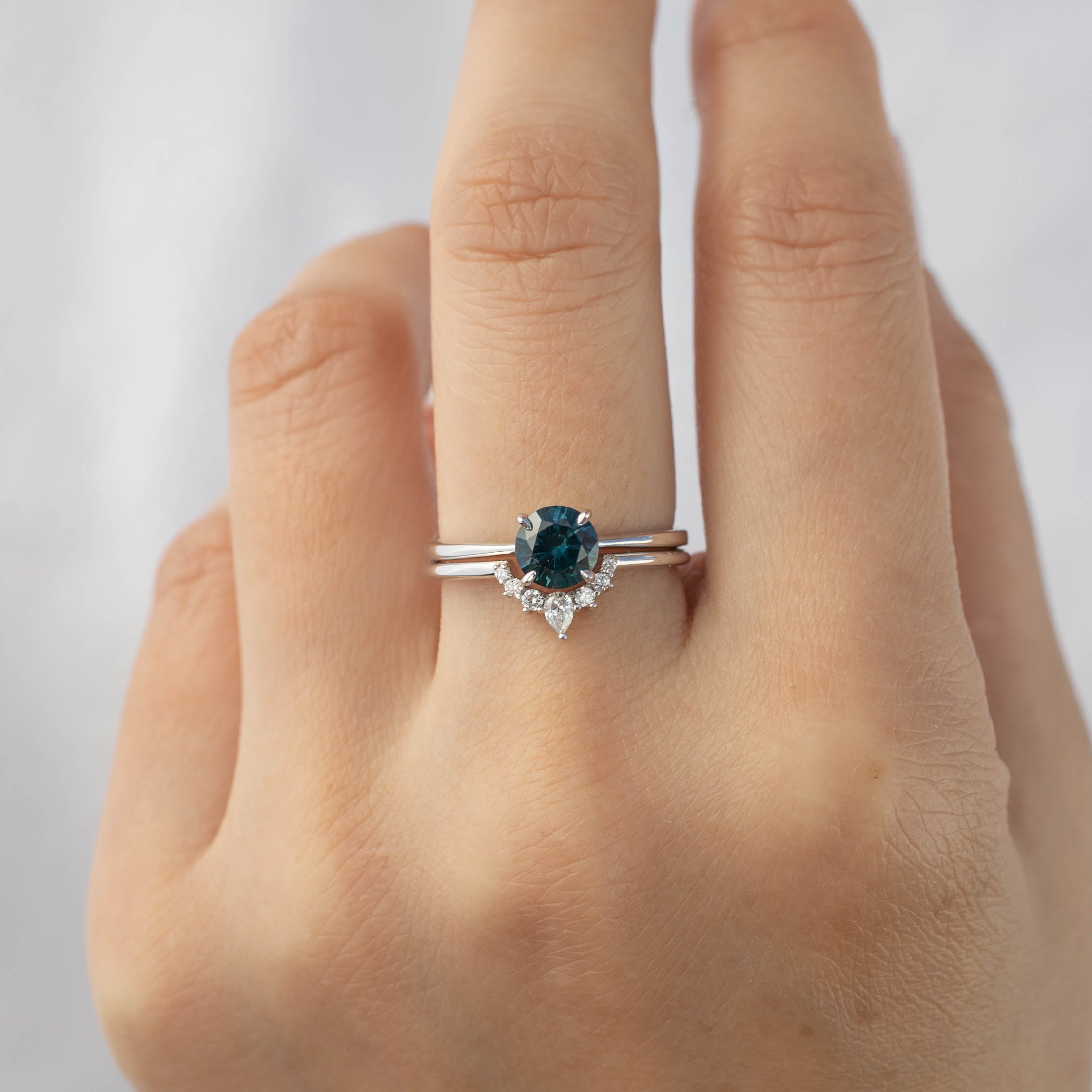 Nina Ring, 0.91ct Montana Sapphire